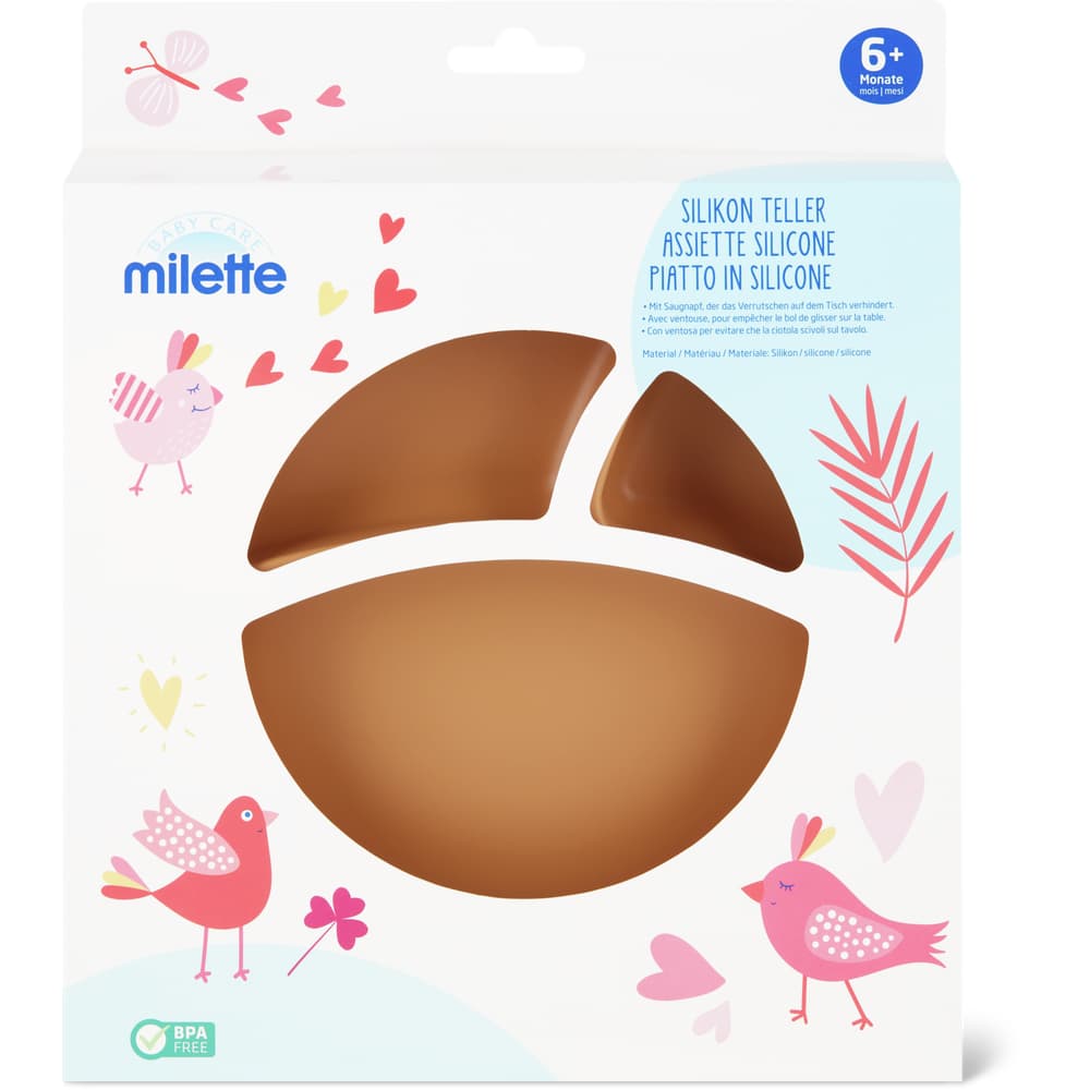 Milette Baby Care Silikon Teller Mit Saugnapf