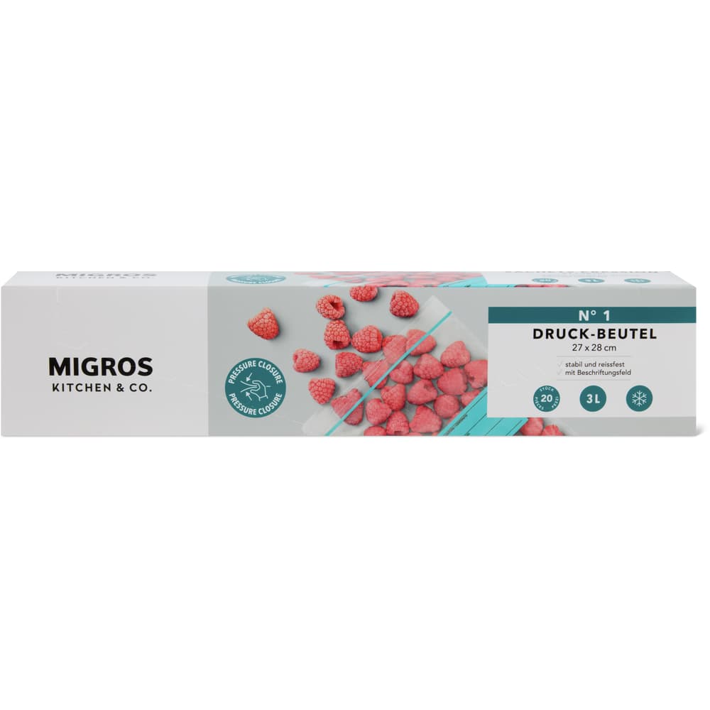Migros Kitchen & Co. N°1 Druck-Beutel 3l, 27 x 31cm