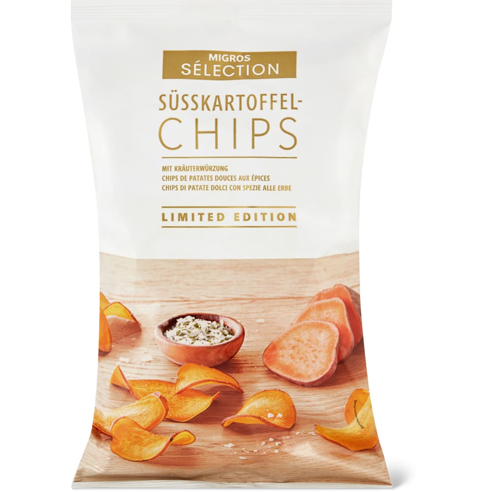 Sélection Süsskartoffel Chips mit Kräuterwürzung