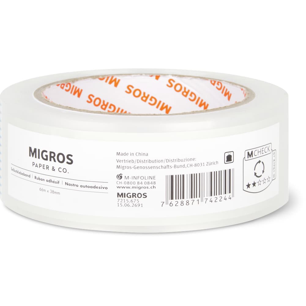 Migros Paper & Co. Selbstklebeband 66m x 50mm