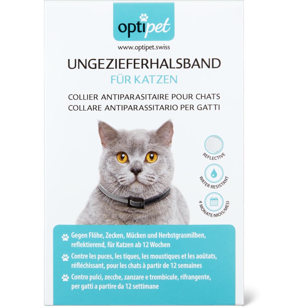 Collari Antiparassitari Per Gatti - 3 Pezzi Naturali, Regolabili E Impermeabili, Contro Pulci E Zecche