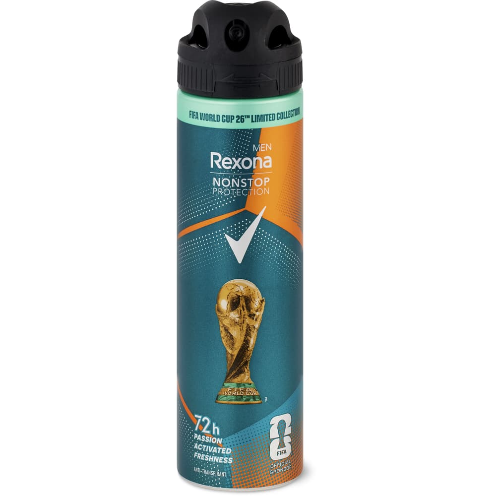 Rexona Men Deo Spray Nonstop Fifa LE 72h, Anti-Transpirant