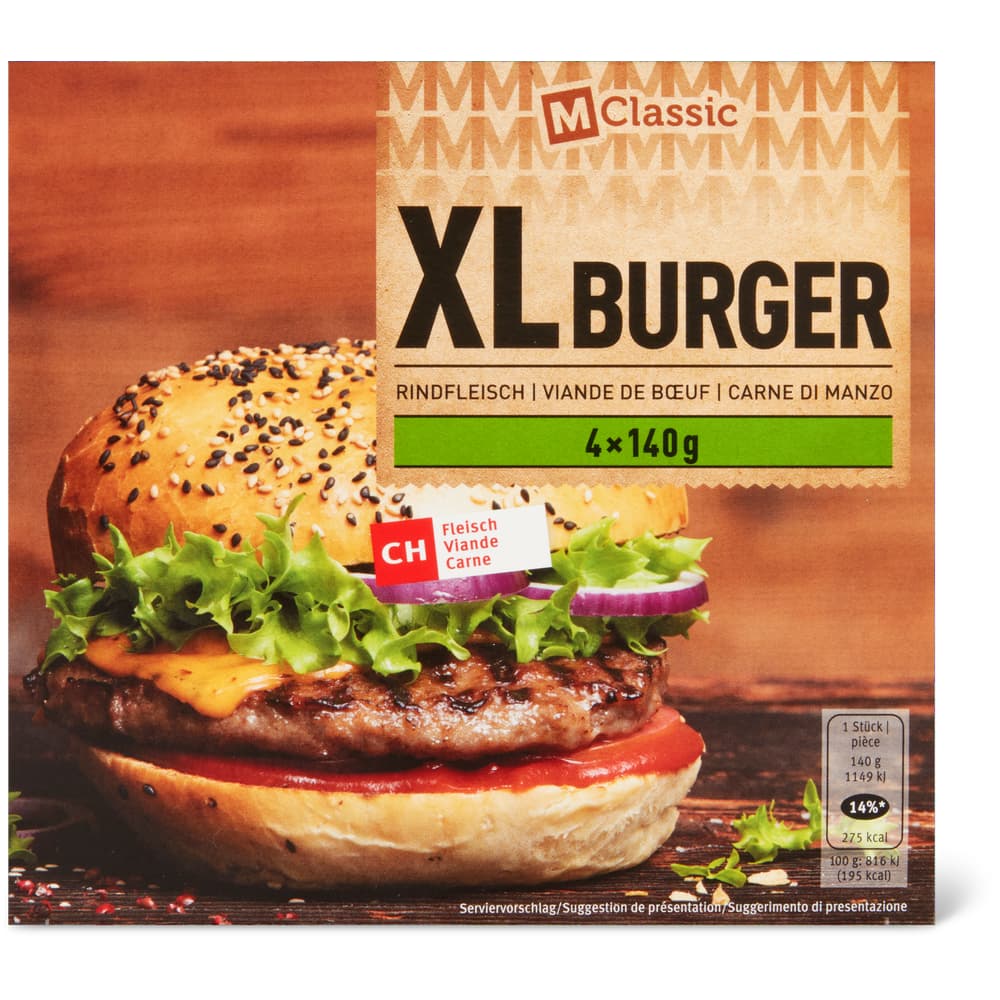 M-Classic XL - Burger Rindfleisch tiefgekühlt
