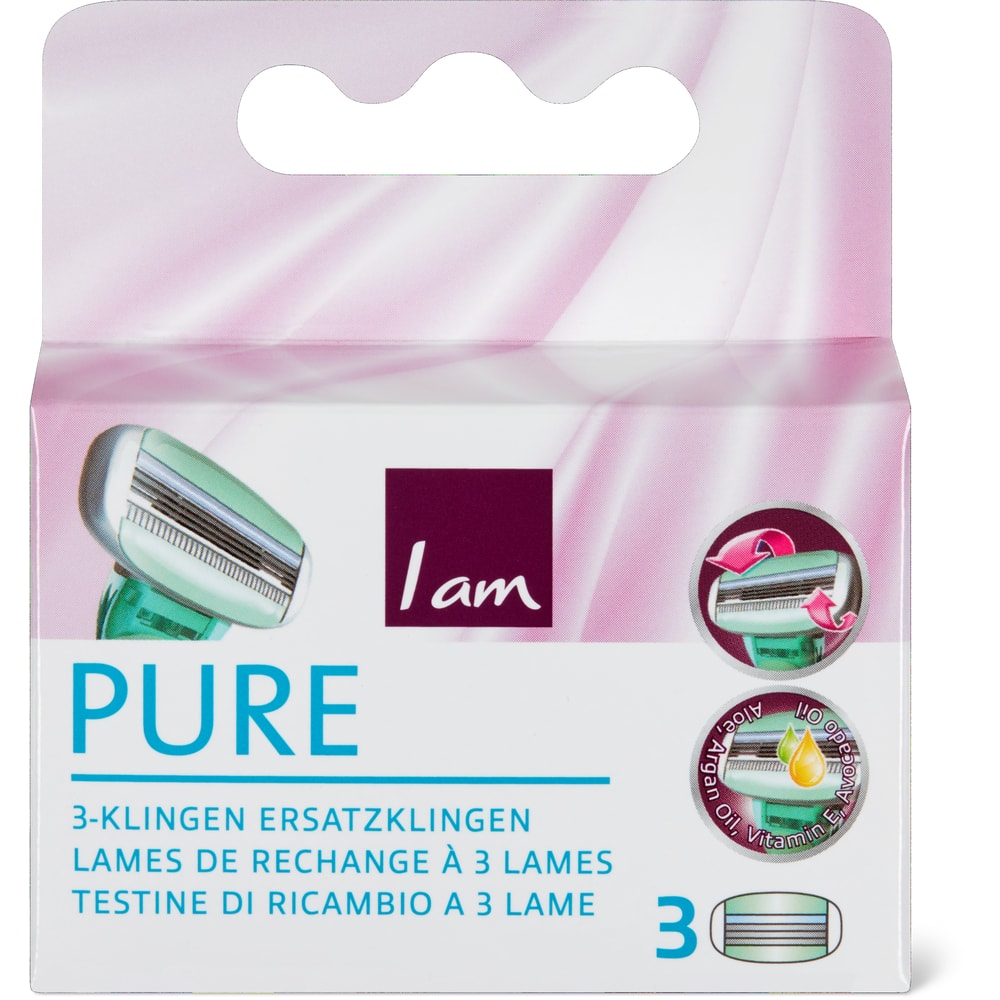 I am 3-Klingen Ersatzklingen Aloe, Argan Oil, Vitamin E, Avocado Oil