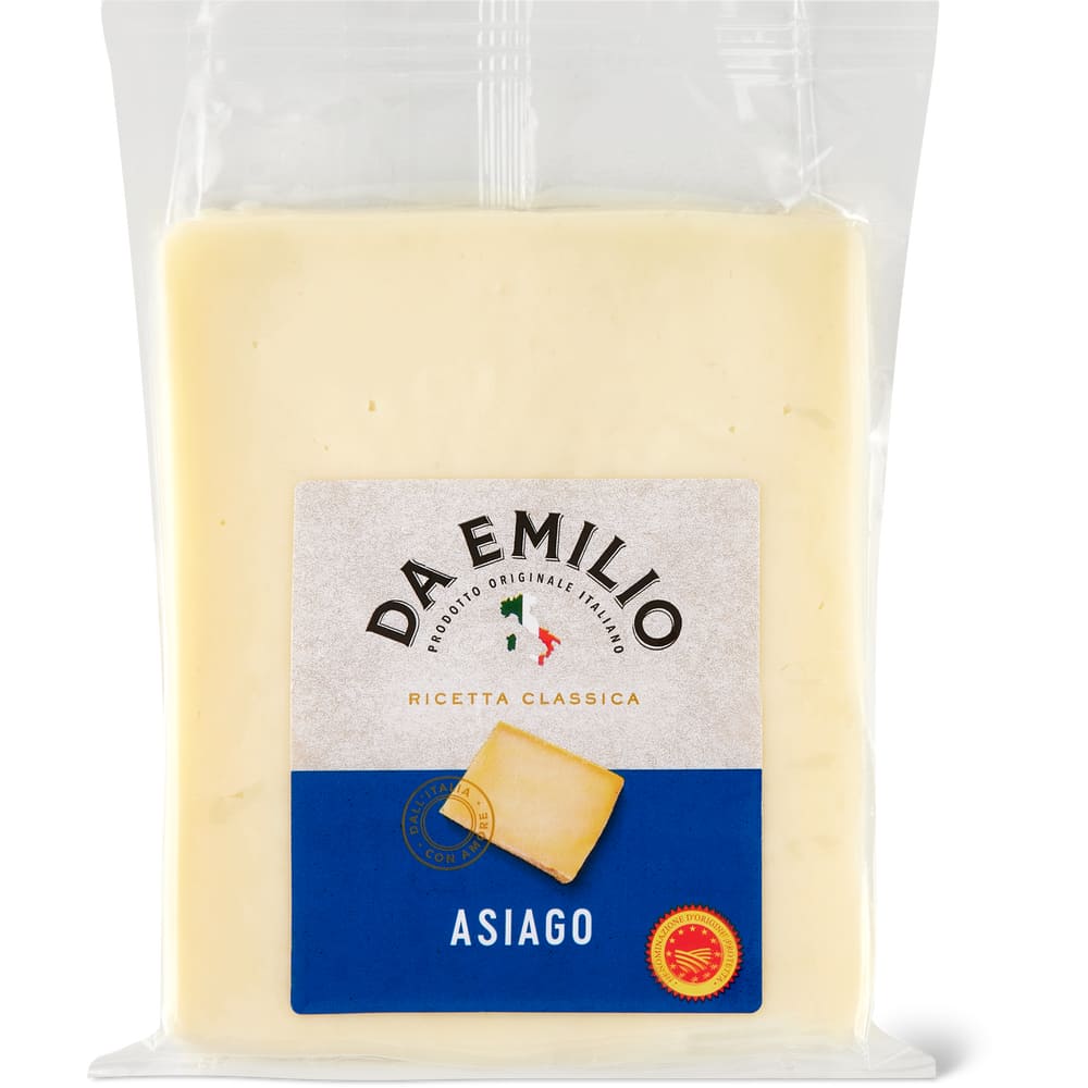 Da Emilio Asiago Italienischer Halbhartkäse, vollfett, aus pasteurisierter Milch