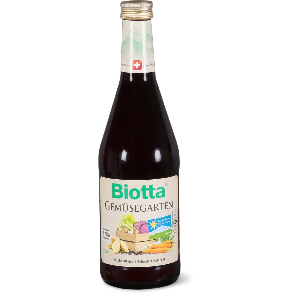 Biotta Gemüsegarten Aus der Region, Direktsaft aus 5 Schweizer Gemüsen