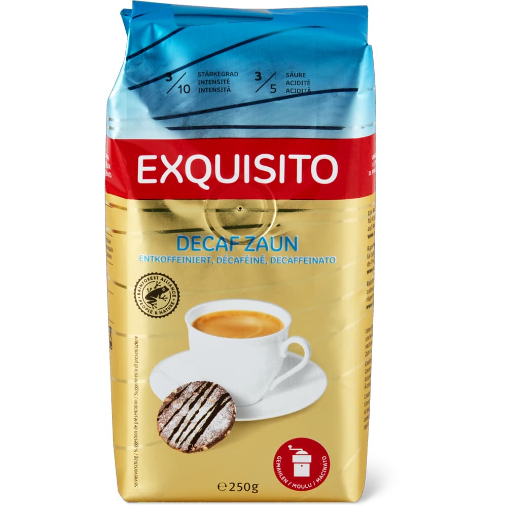 Exquisito Decaf Zaun Kaffee gemahlen Entkoffeiniert