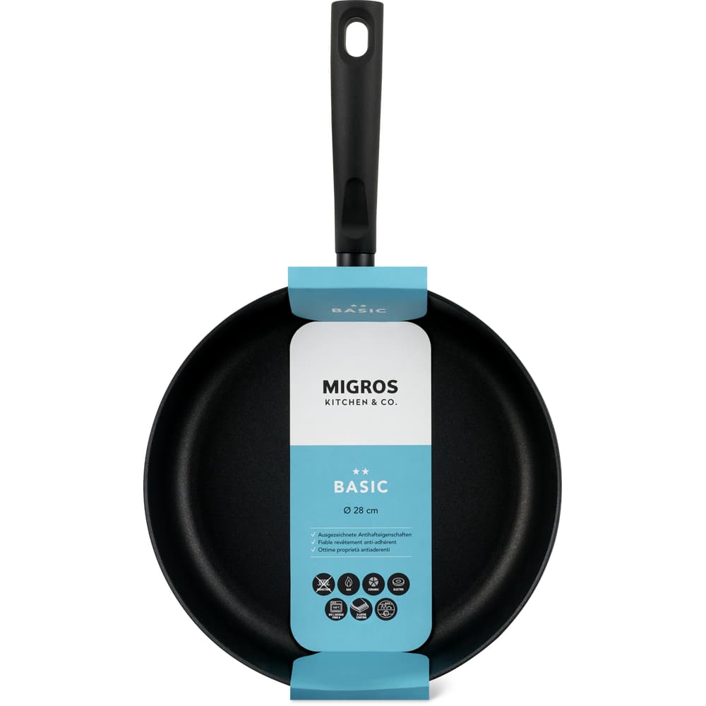Migros Kitchen & Co. Basic Bratpfanne Ø 28 cm, hoch, schwarz