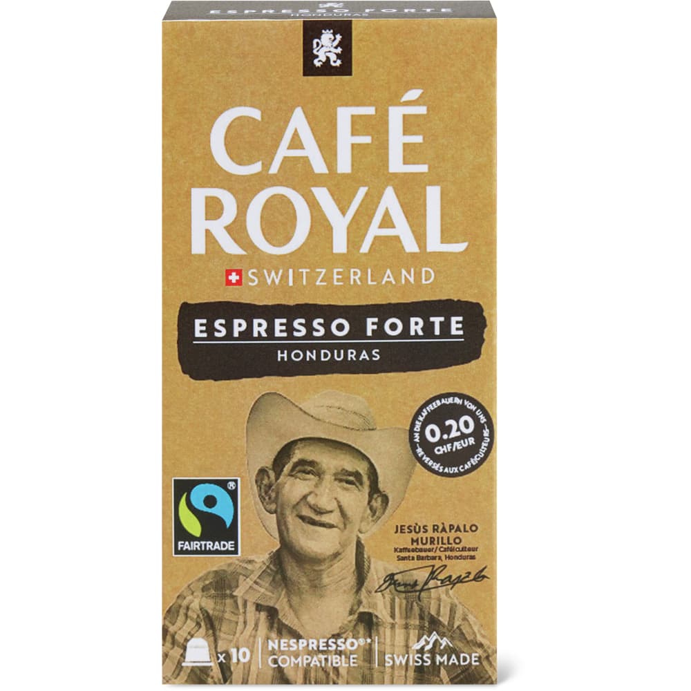 Café Royal Fairtrade Kaffee-Kapseln aus Aluminium Espresso Forte