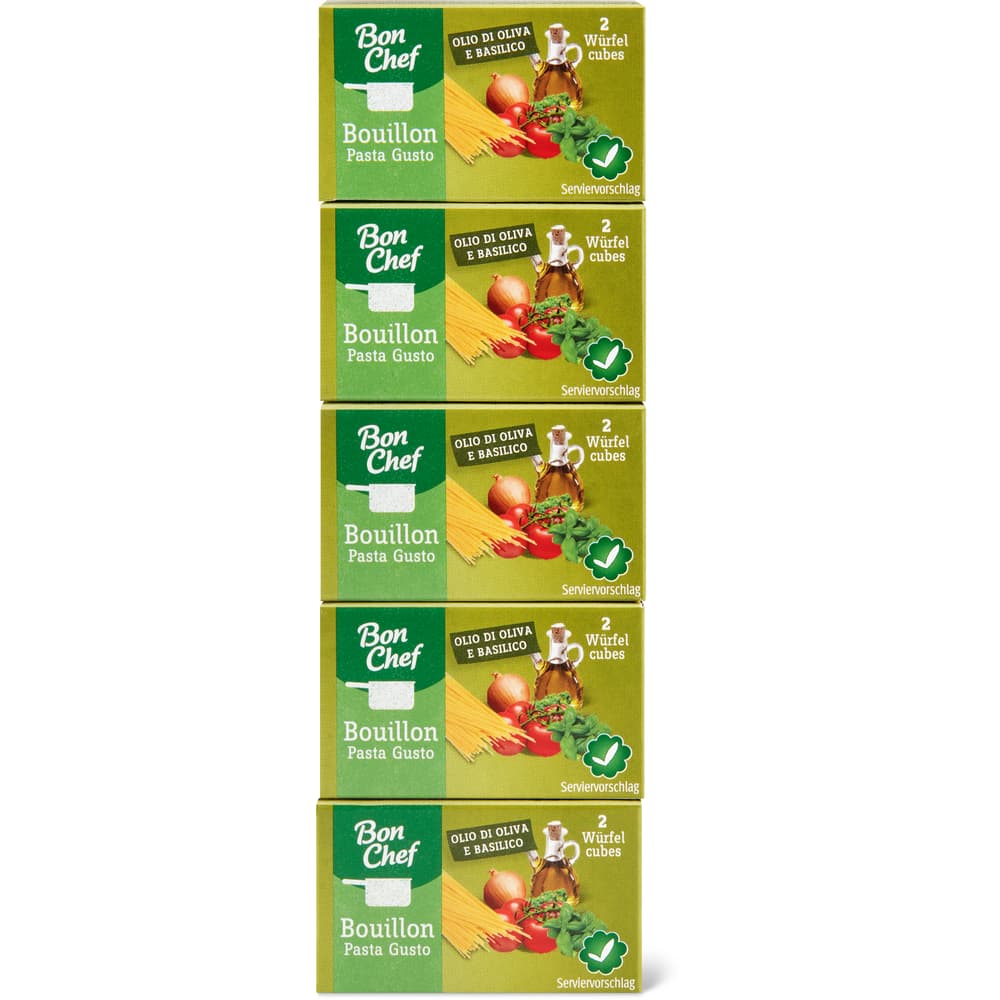 Bon Chef Pastabouillon Würfel Olivenöl und Basilikum