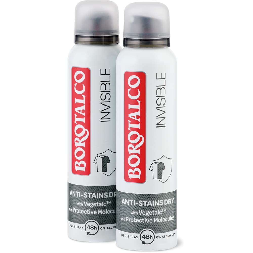 Borotalco Deo Spray Invisible 0% Alkohol, 48h,