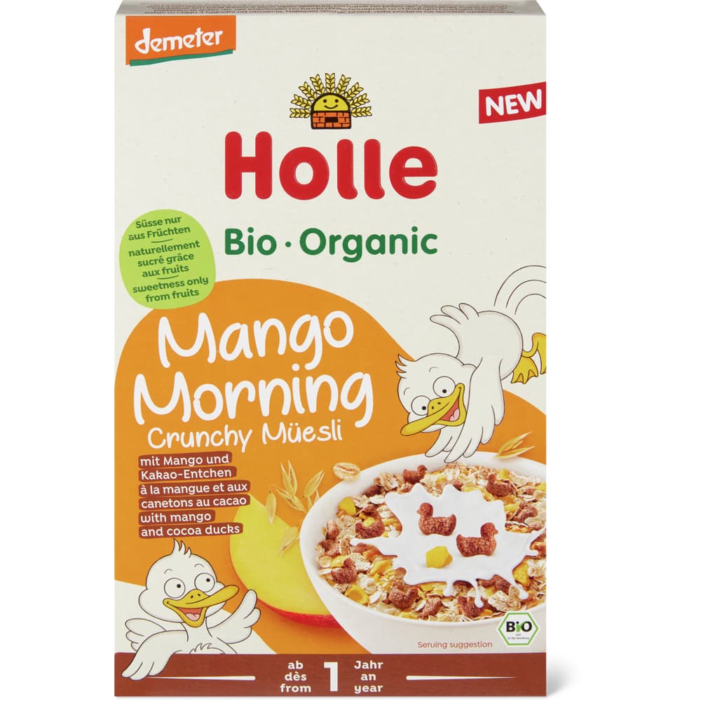 Holle Chrunchy Muesli Mango Bio, Demeter, ab 1 Jahren