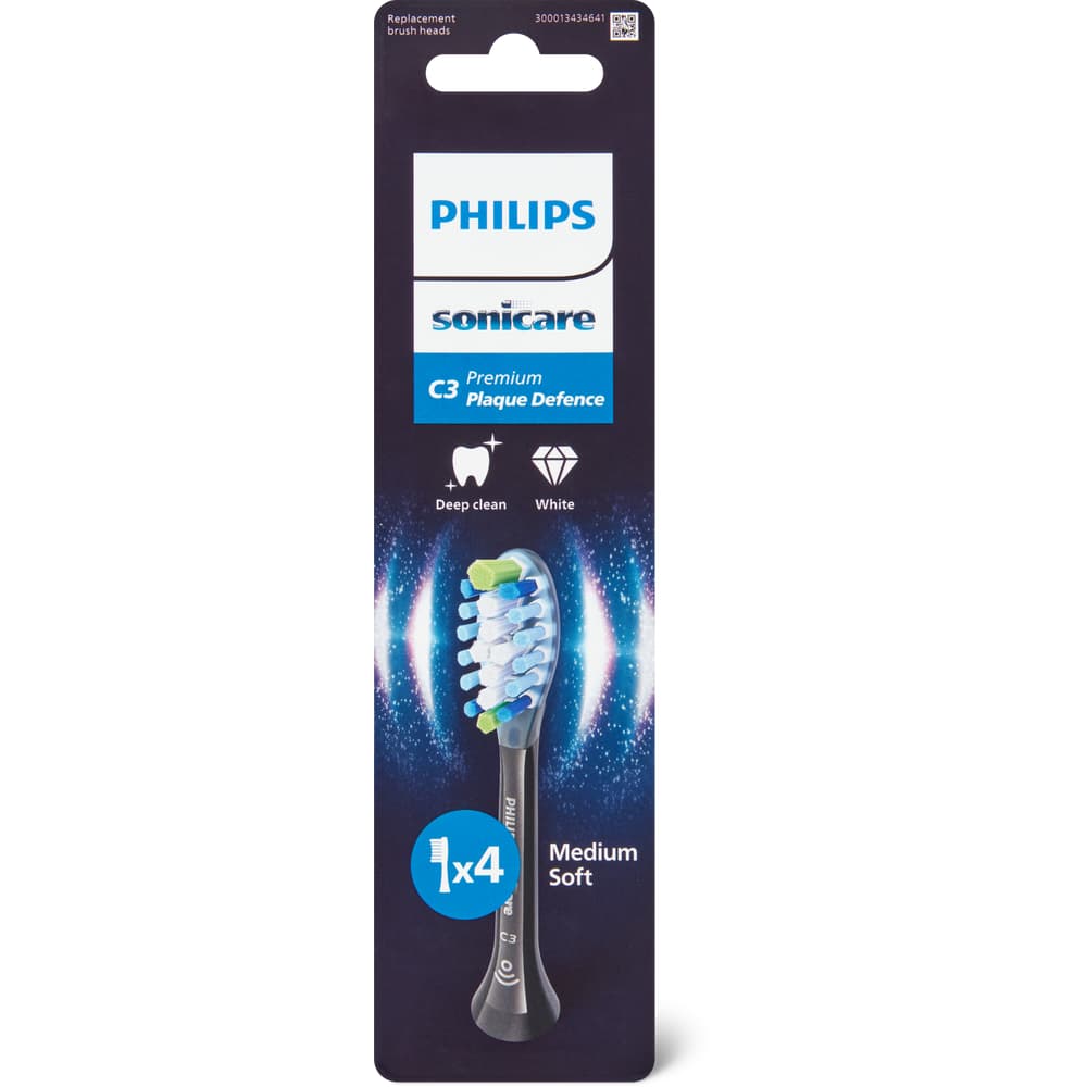 Philips sonicare C3 Premium Plaque Defence Aufsteckbürsten Medium Soft schwarz HX9044/88