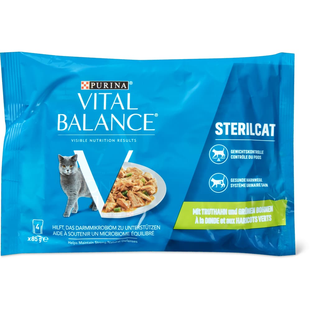 Vital Balance Sterilcat Häppchen in Sauce Truthahn & grünen Bohnen