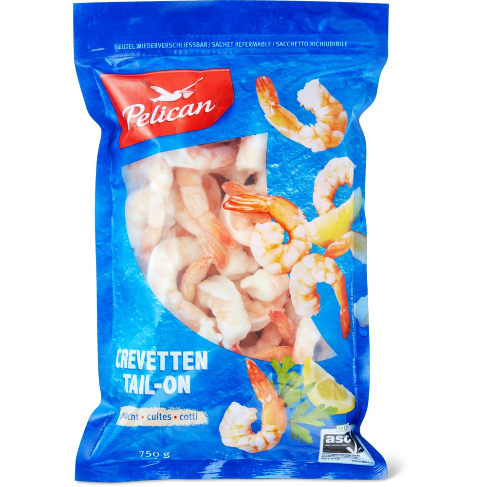 Pelican Crevetten Tail-On, gekocht