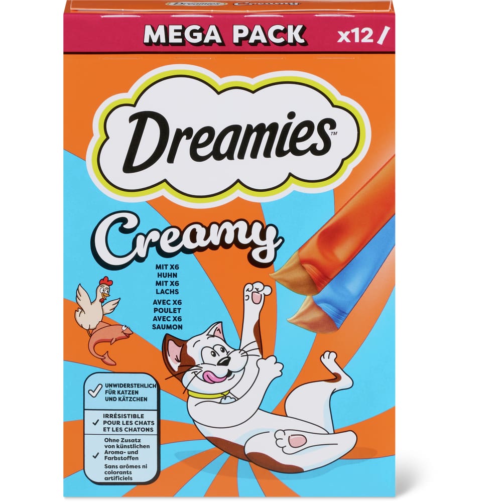 Dreamies Creamy Huhn & Lachs im Multipack