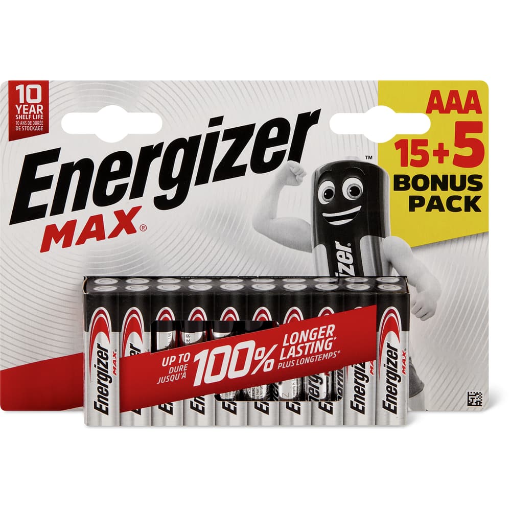 Energizer Batterien Max AAA/LR03 15+5