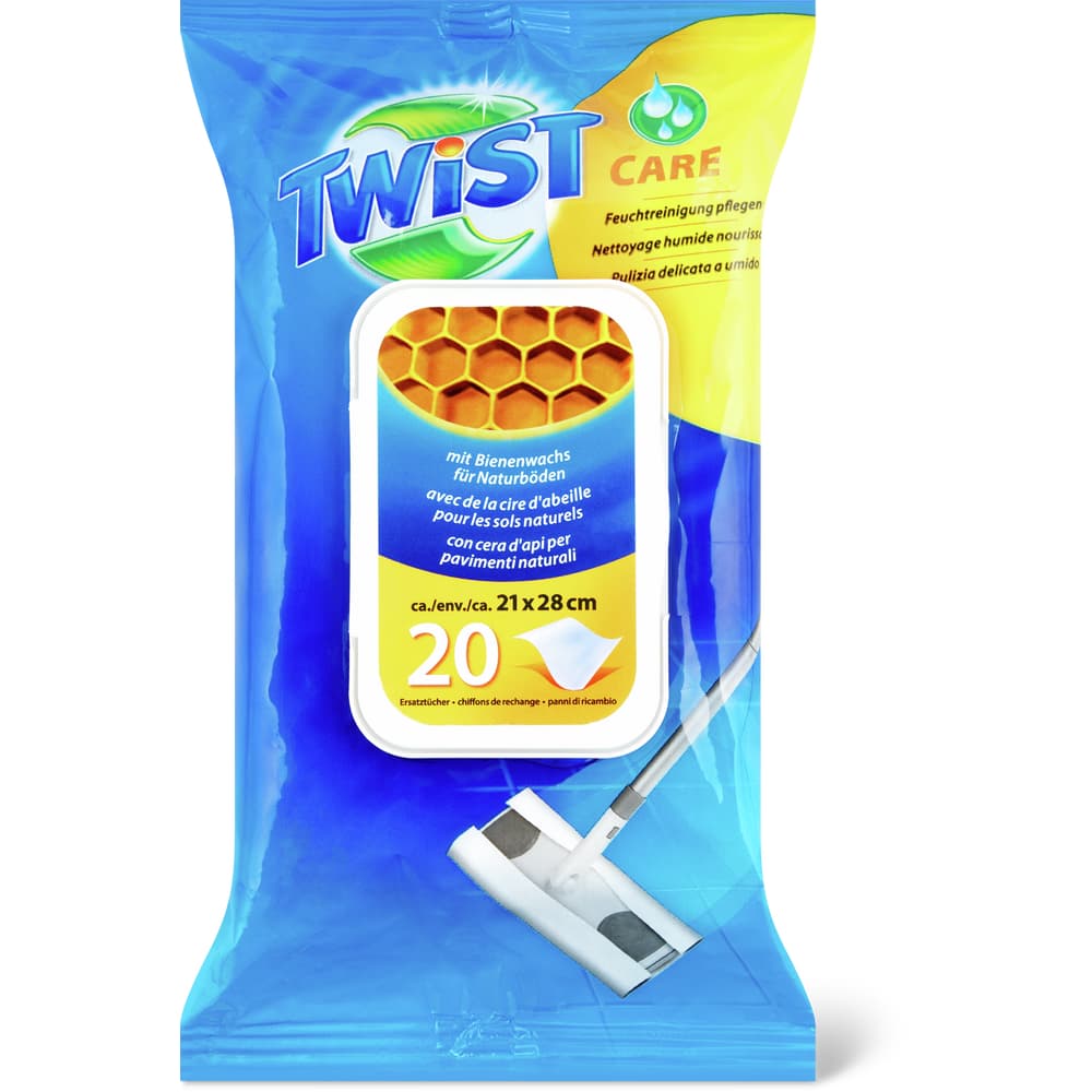 Twist Care Feuchtreiningungstücher Holz & Parkett