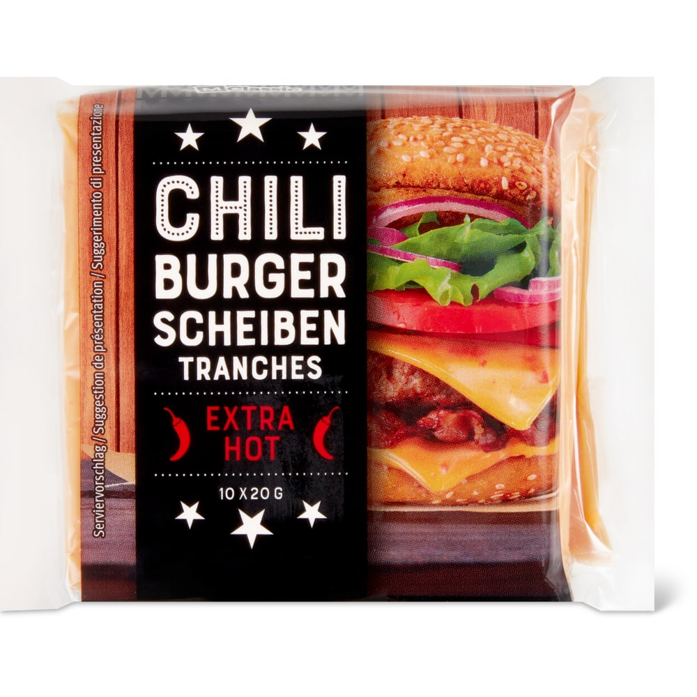 M-Classic Schmelzkäse Chili Burger - 10 Scheiben