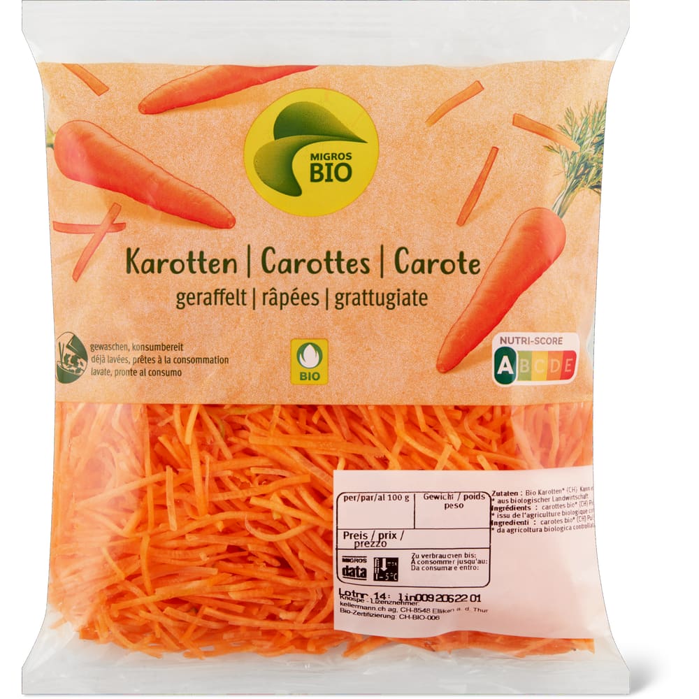 Migros Bio Karotten geraffelt