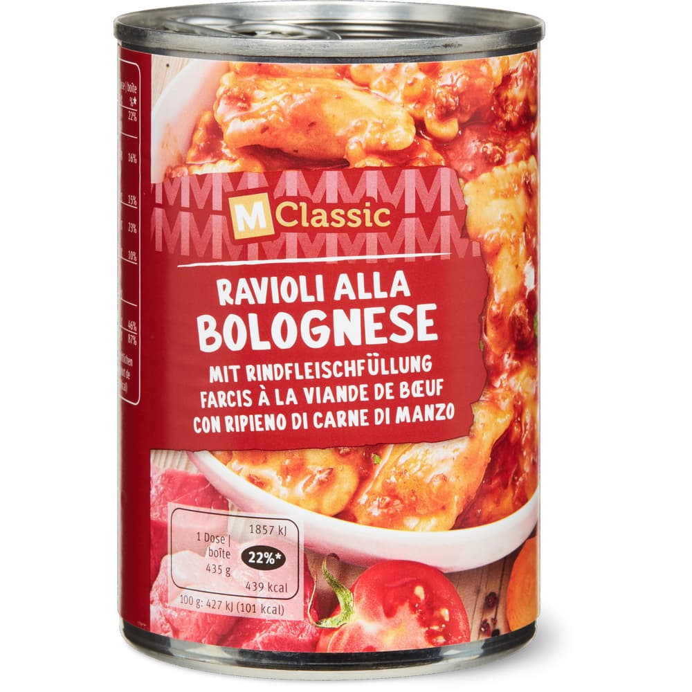 M-Classic Eier-Ravioli mit Rindfleischfüllung