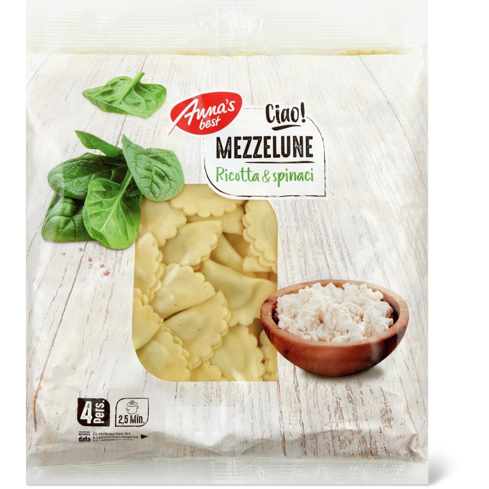 Anna's Best Pasta Mezzelune Ricotta & Spinat