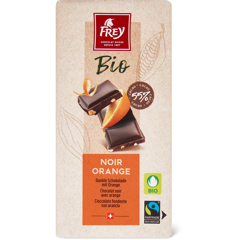 Frey Bio Tafelschokolade Dunkel, Orange
