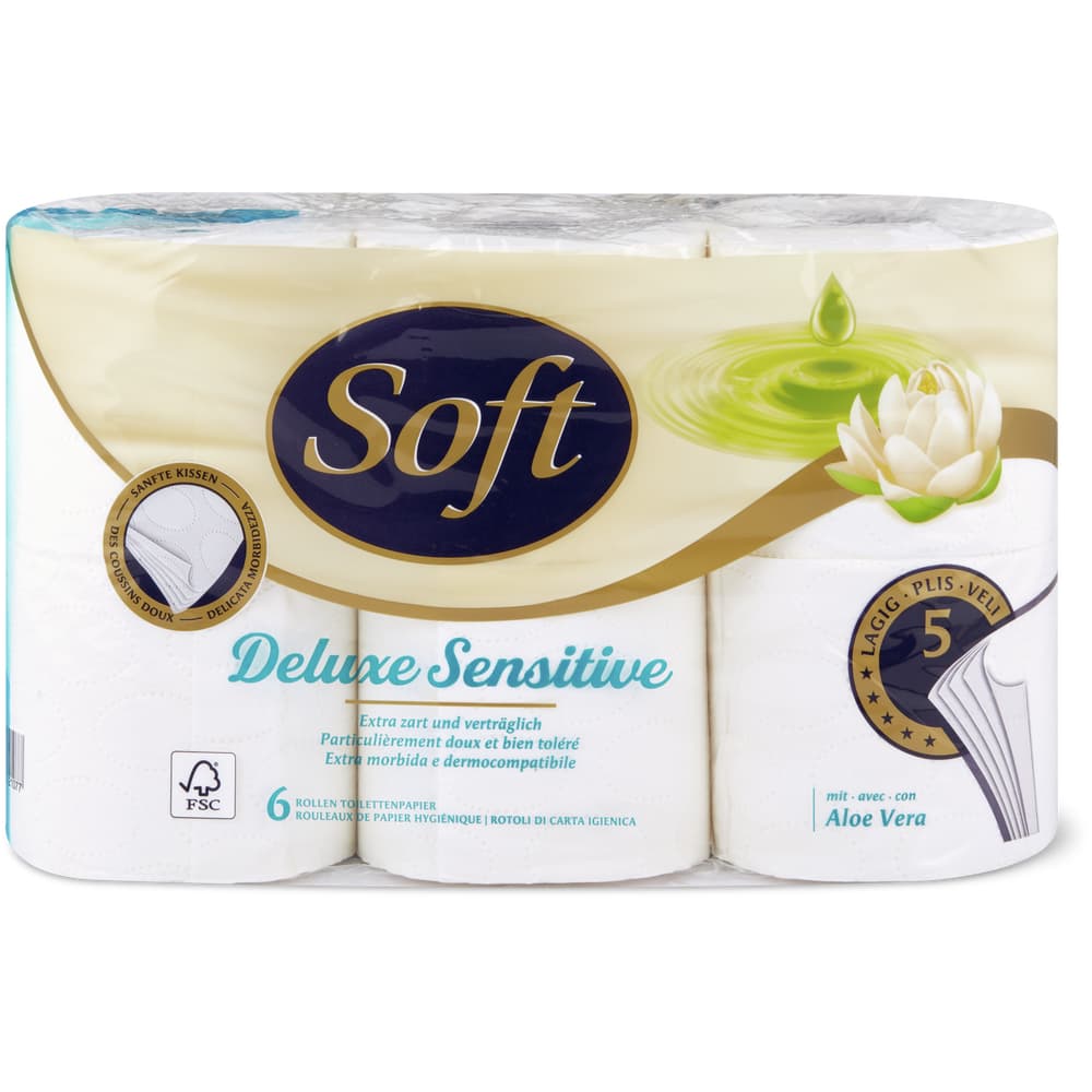 Soft Deluxe Sensitive Toilettenpapier 5 Lagig