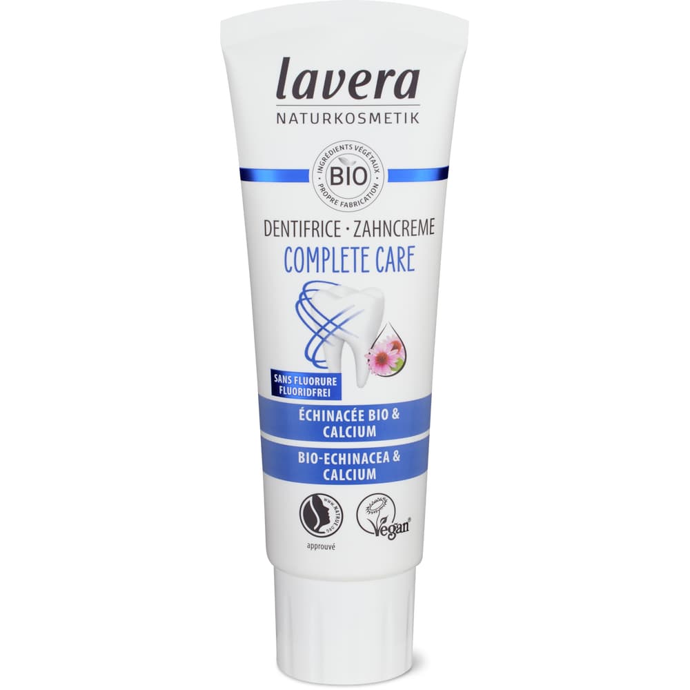 Lavera Complete Care Zahncreme Echinacea & Calcium, Fluoridfrei, vegan