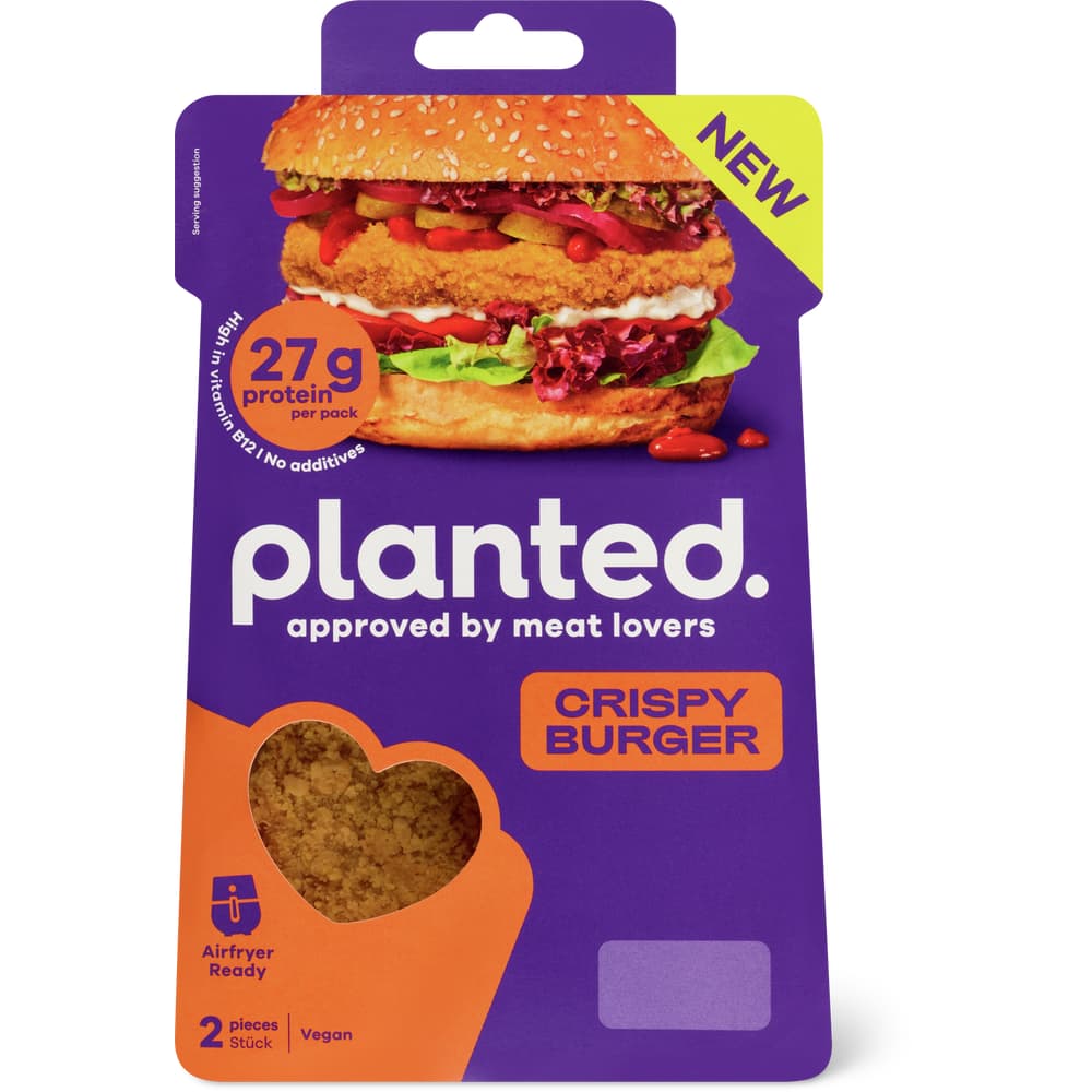 planted. Burger Crispy vegan