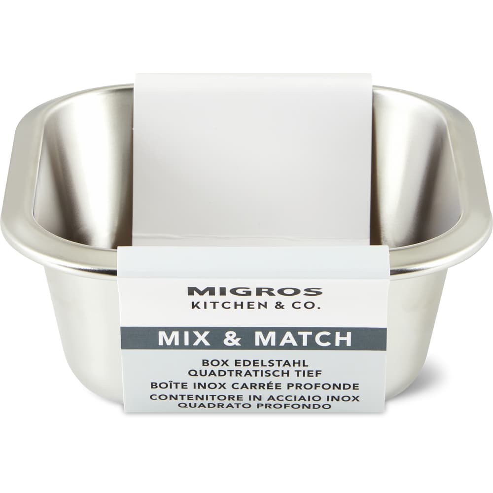 Migros Kitchen & Co. Box Edelstahl tief quadratisch, 0.5l