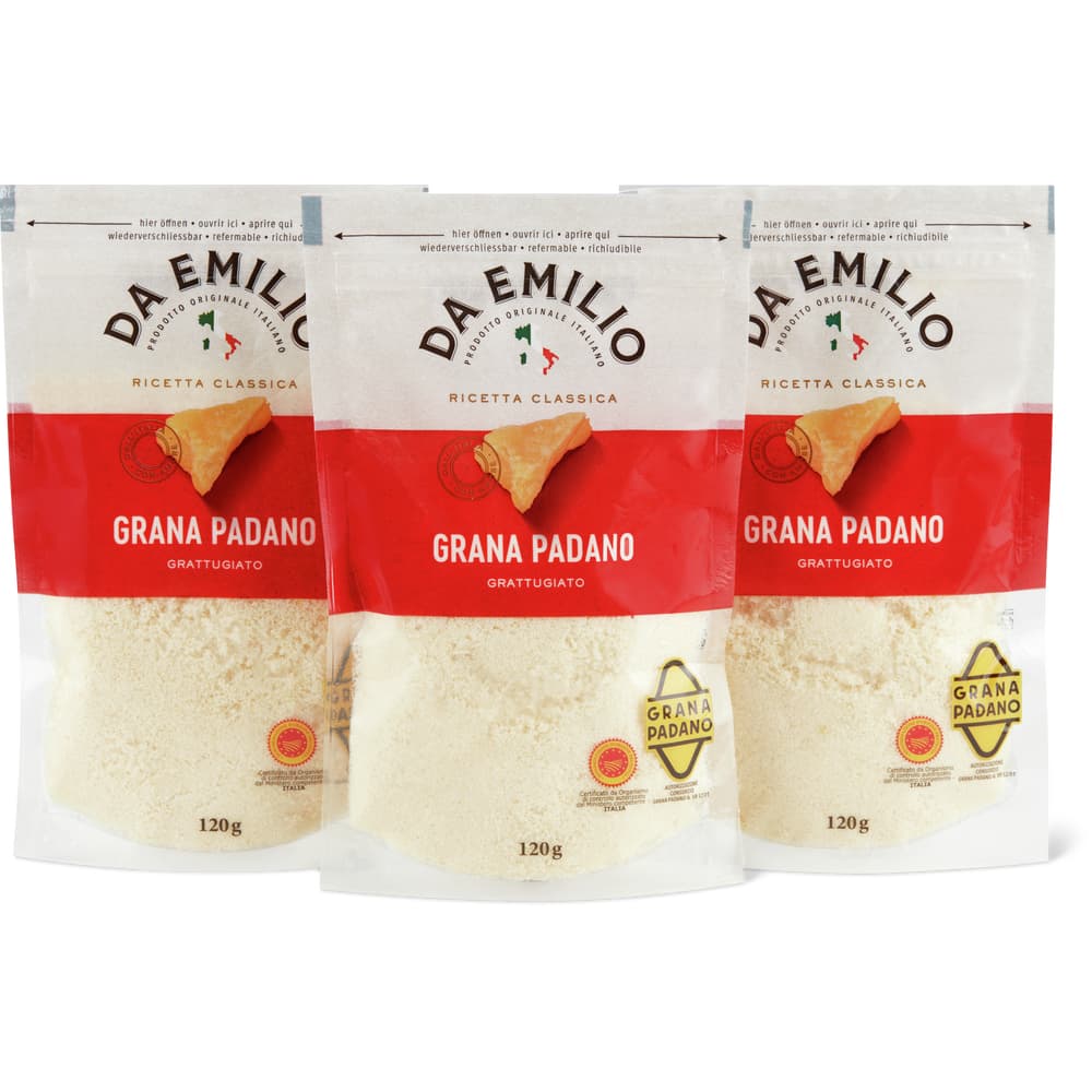 Da Emilio Grana Padano DOP gerieben