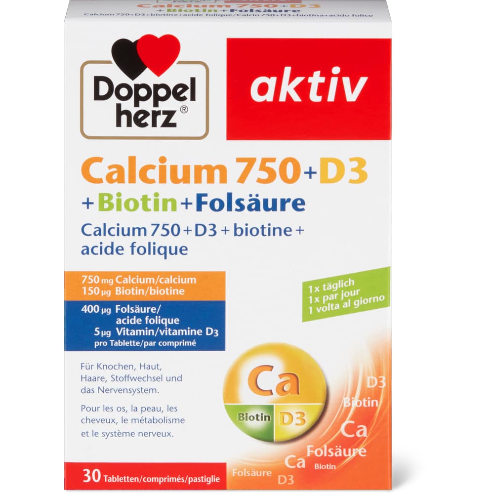 Doppelherz Calcium 750 & Biotin Tabletten