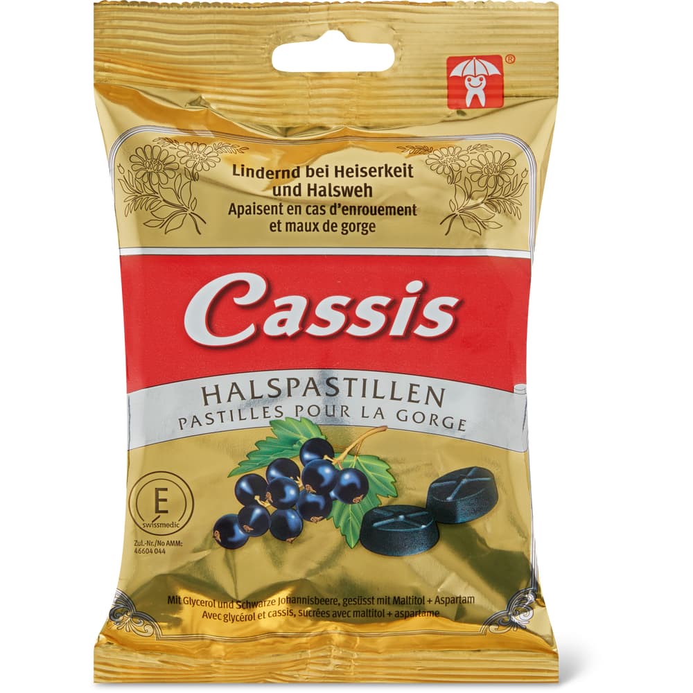 Cassis Halspastillen