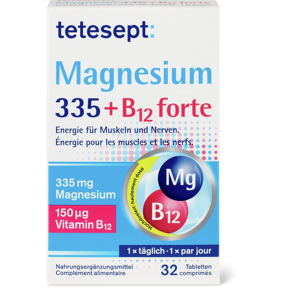 Tetesept Magnesium 335 & B12 Tabletten