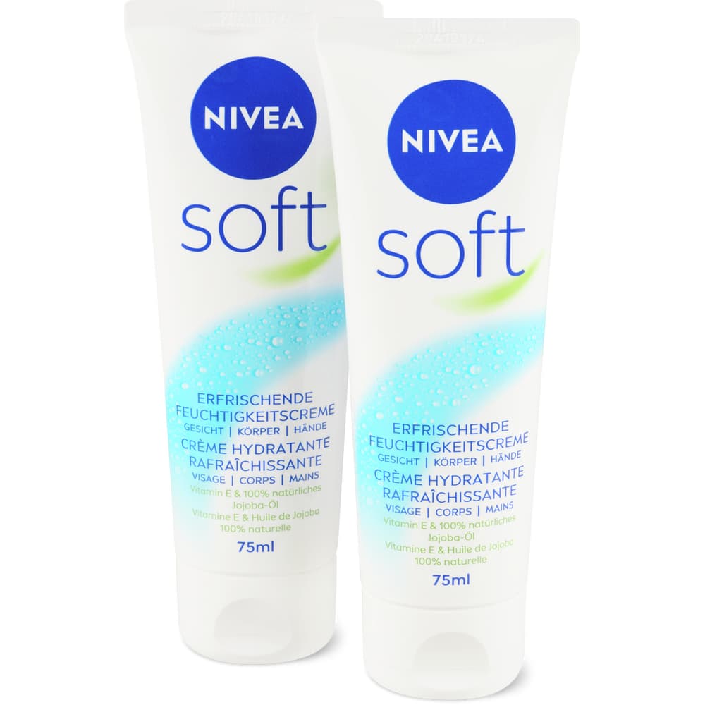 Nivea Soft erfrischende Feuchtigkeitscreme Tube Duo