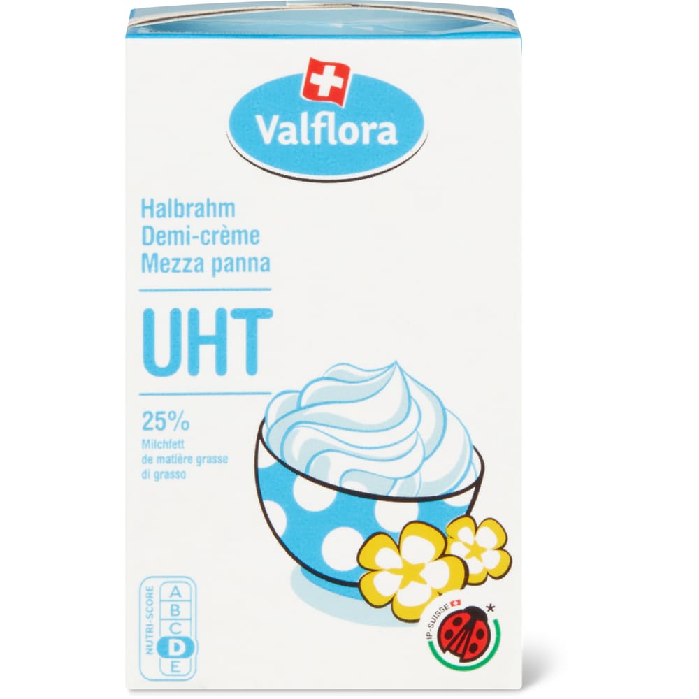 Valflora IP-SUISSE Halbrahm UHT, 25% Fett