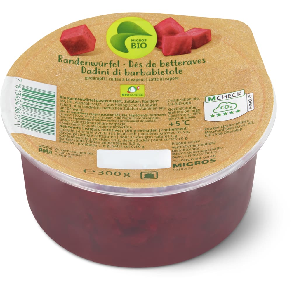 Migros Bio Randen gewürfelt