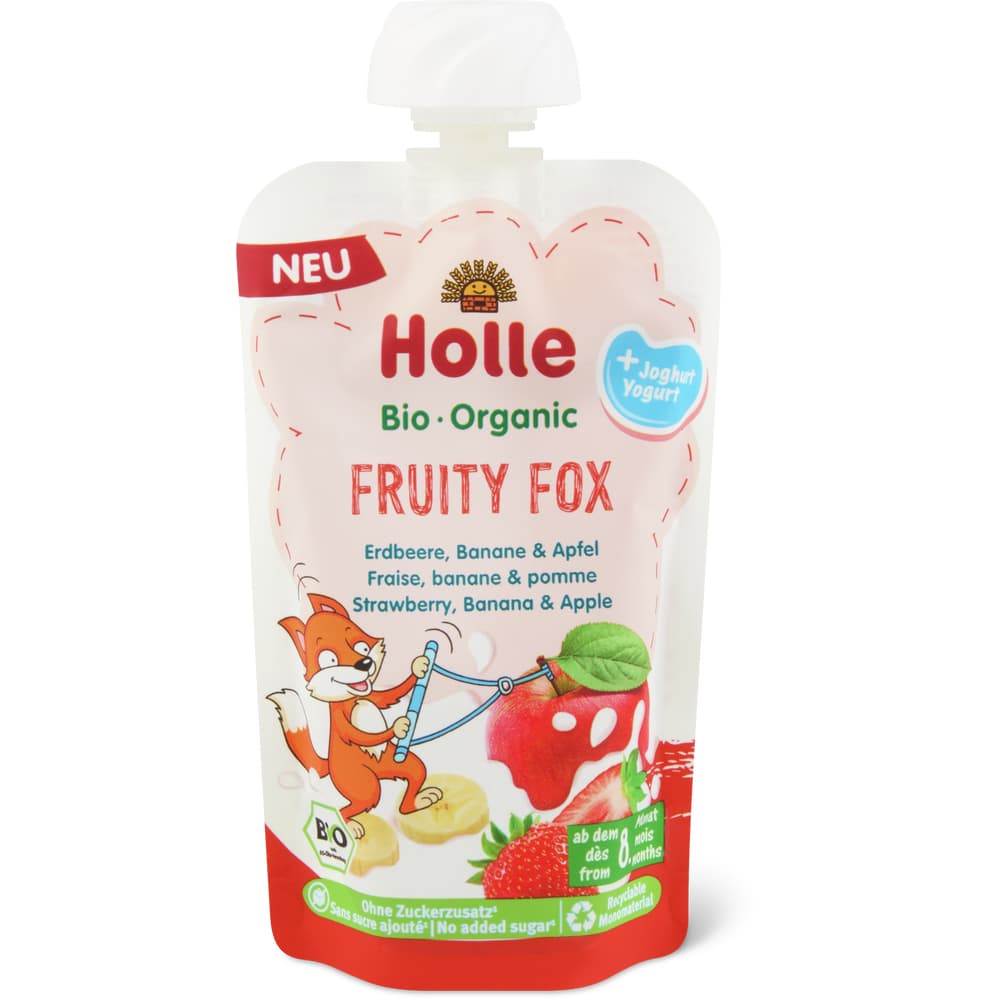 Holle Quetschbeutel Fruity Fox Bio