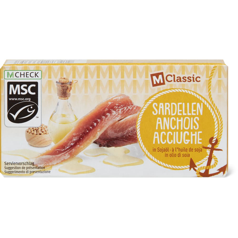 Migros Sardellen in Sojaöl