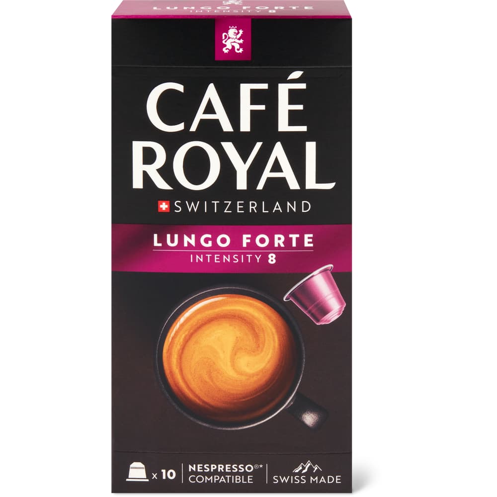 Café Royal Kaffee-Kapseln aus Aluminium Lungo Forte Intensität 8/10