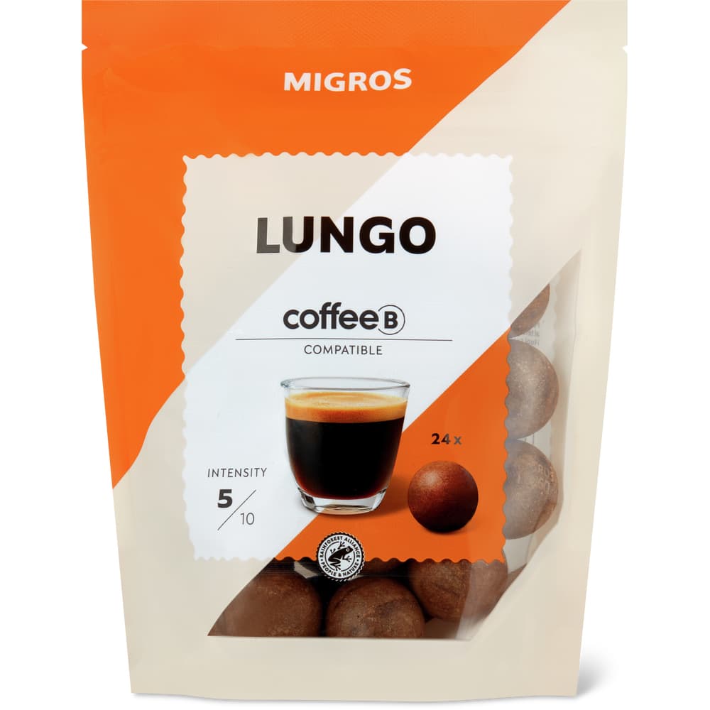 Migros CoffeeB Kaffeebälle Lungo. Intensität: 5/10