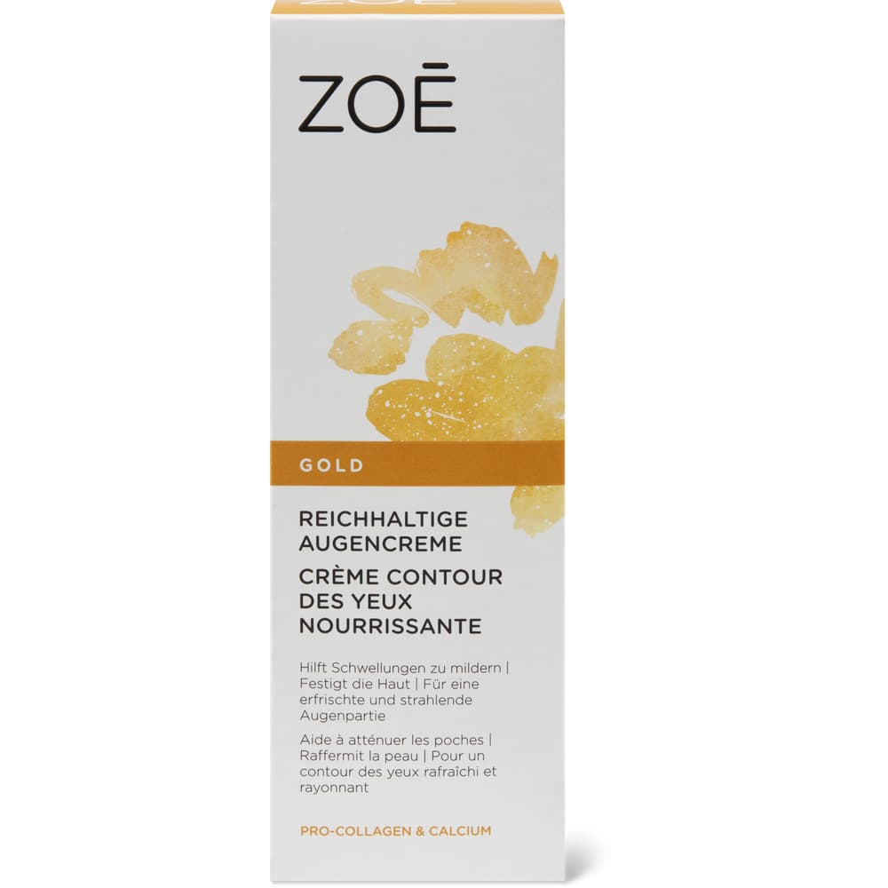 Zoé Gold Augenkonturpflege Kalzium & Jasminblüten Extrakt