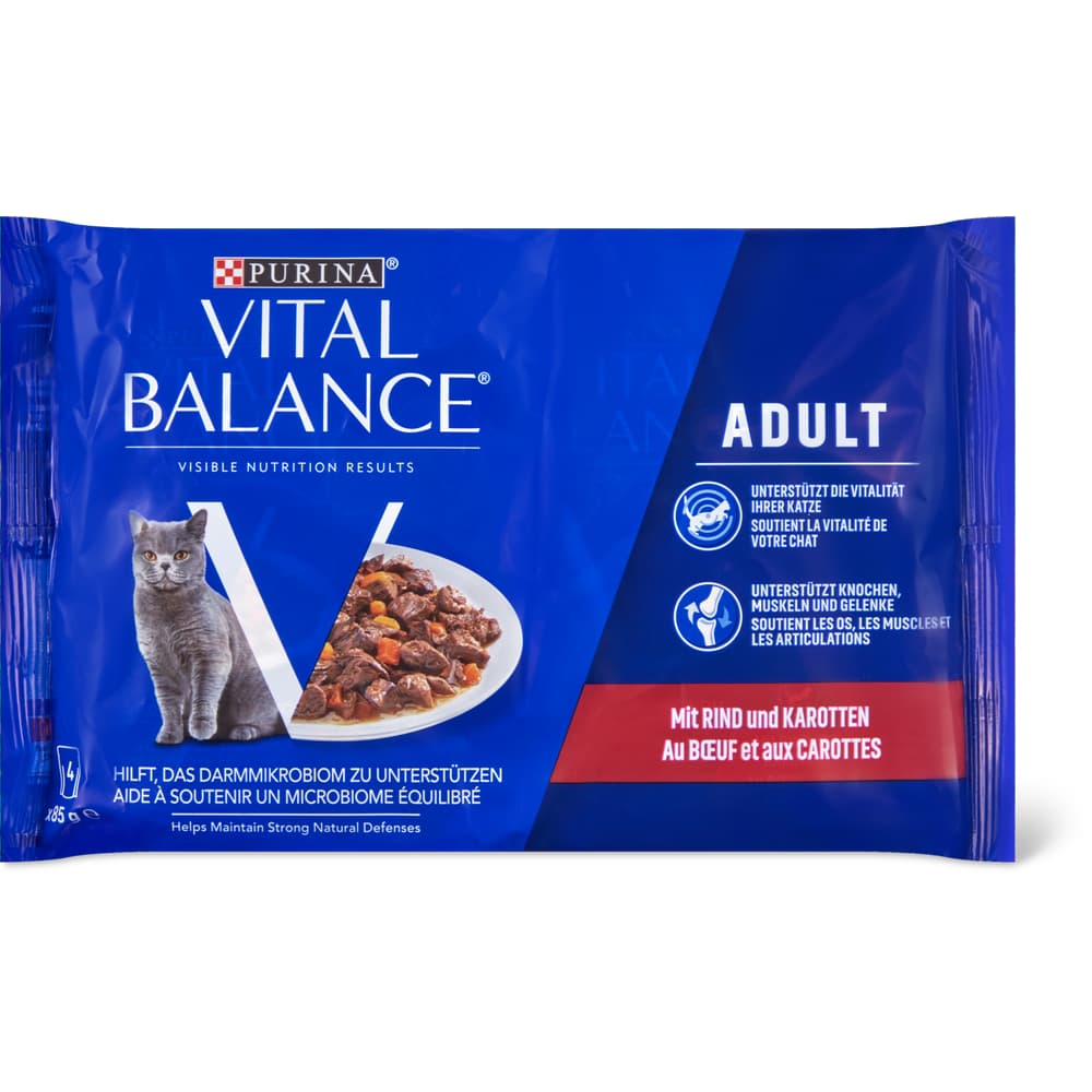 Vital Balance Adult Häppchen in Sauce Rind & Karotten