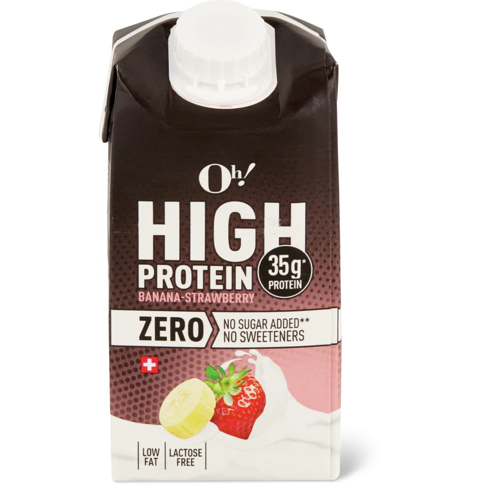 Oh! High Protein Drink Zero Banane-Erdbeere