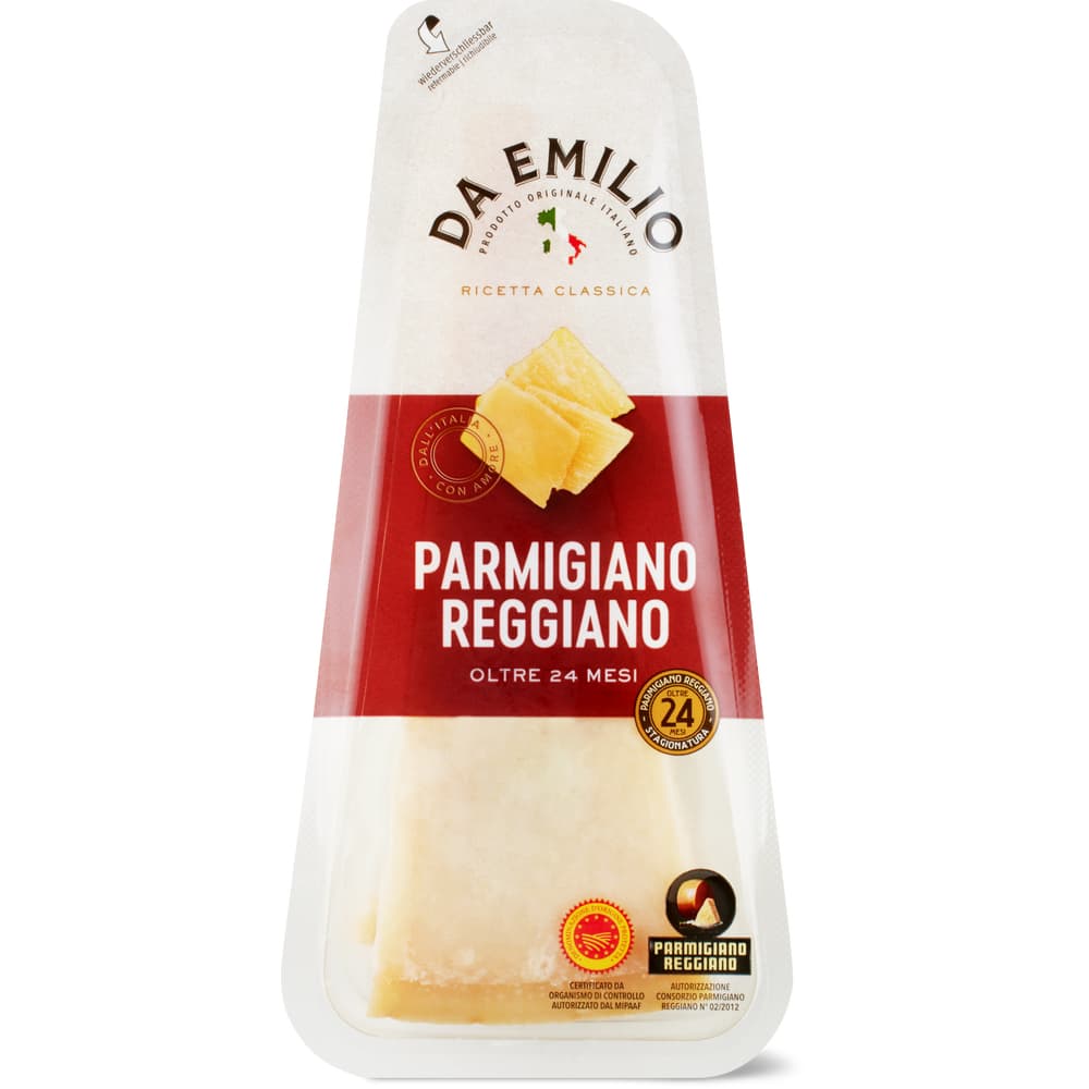 Da Emilio Parmigiano Reggiano Italienischer Extra-Hartkäse , 3/4-fett, mit Rohmilch