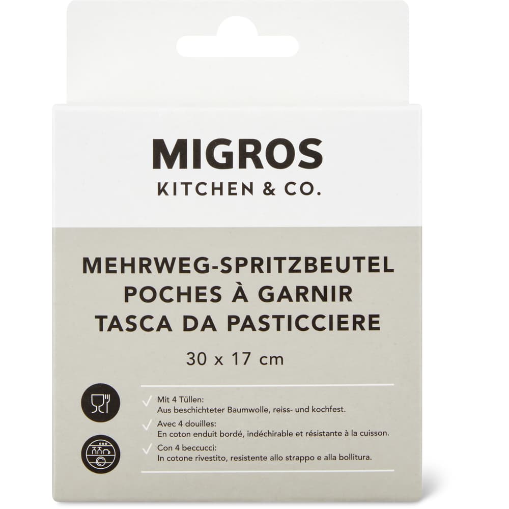 Migros Kitchen & Co. Mehrweg-Spritzbeutel 30 x 17 cm