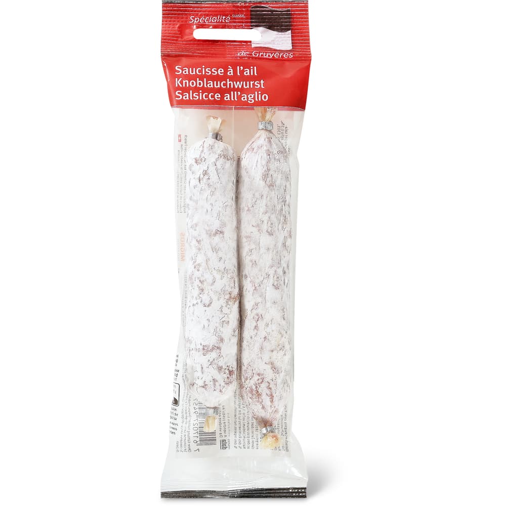 Spécialité Suisse de Gruyères Knoblauchwurst
