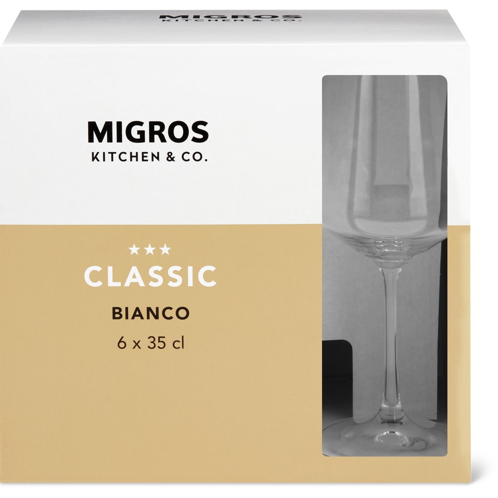 Migros Kitchen & Co. Weissweinglas Classic Transparent, 35cl