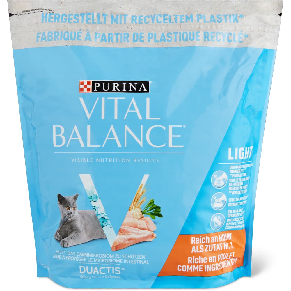 Vital Balance Light Trockenfutter für Katzen Huhn & Weizen